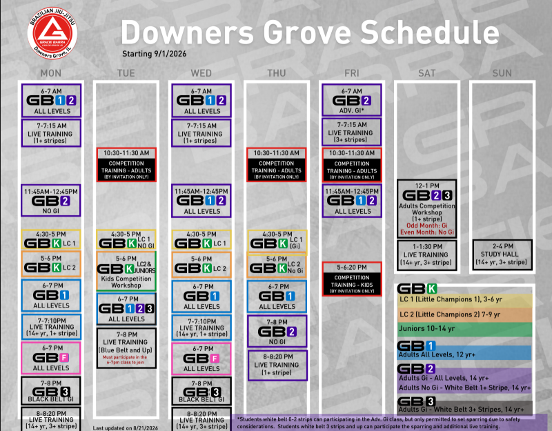 Our Schedule in Downers Grove, IL